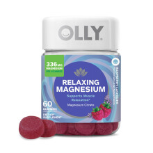 Las gomitas de magnesio de relajacin de Olly soportan la relajacin muscular* Magnesio Citrato Raspberry Lavender Suministro de 15 das - 60 recuent