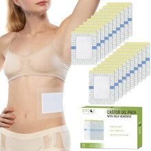 STFOCE 20Pcs Castor Oil Pack Wrap, Transparent Film, 7.9"x5.5", Ingen irritation, Anti-läckage