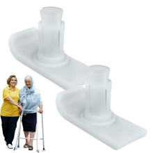 Skis for Walker | Heavy Duty Anti-Slip Walker Glide Skis, 2-Piece Foot Pads for Outdoor Mobility on Asphalt Roads