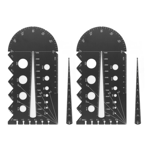 2 set di misuratori del passo dei filetti - Nero, metrico e imperiale 1