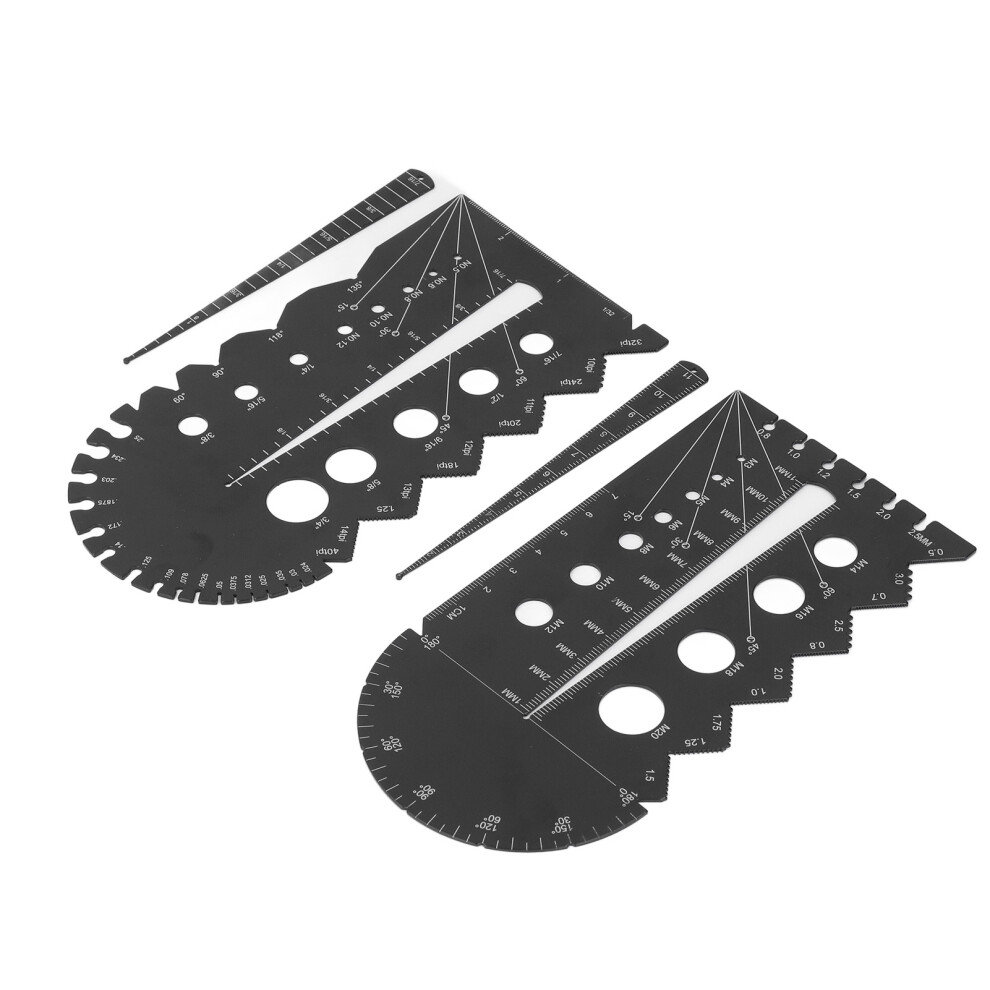 Black Aluminium Alloy Metric & Imperial Thread Pitch Multi Gauge Set 3381347297399