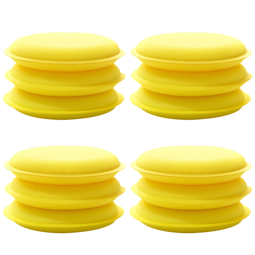 Car Round Waxing Polish Sponges High Density Foam Applicator 7754000079735