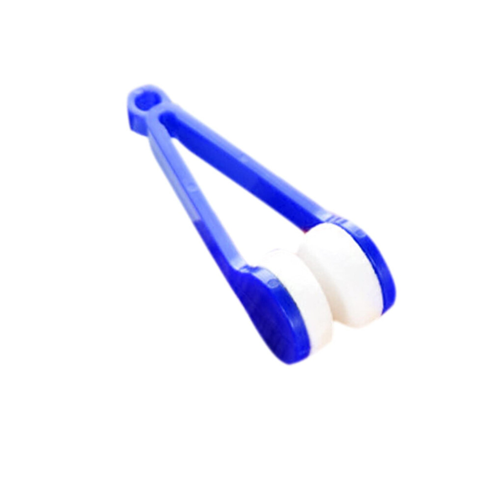Portable Eyeglass Cleaner Brush - Soft Cleaning Clip Tool for Sunglasses and Eyeglasses, Outdoor Use, Blue Color