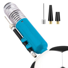 Sports Ball Air Pump, Manual Labor Saving Pump for Basketball, Football, Volleyball - Compact Blue Design