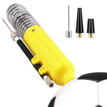Sports Ball Air Pump - Portable High Pressure Hand Pump for Football, Basketball, Soccer Balls, Durable Yellow Design with Needles
