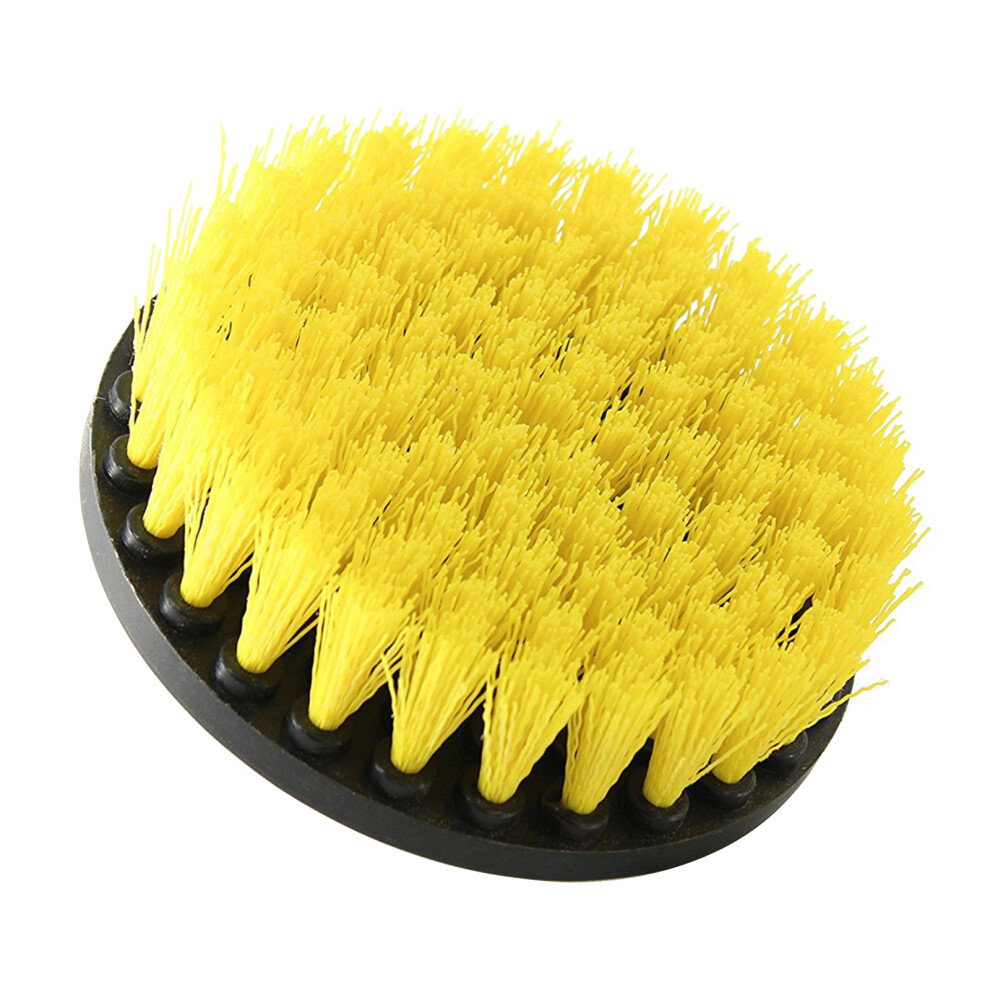 Drill Brush Attachment Kit Electric Scrubber Cleaning-Yellow 7754000079933