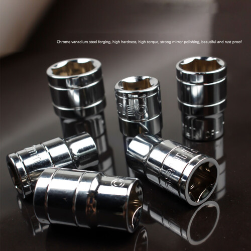 Chrome Vanadium Steel Socket Set 1/2" Drive 13 Short Hexagon 2