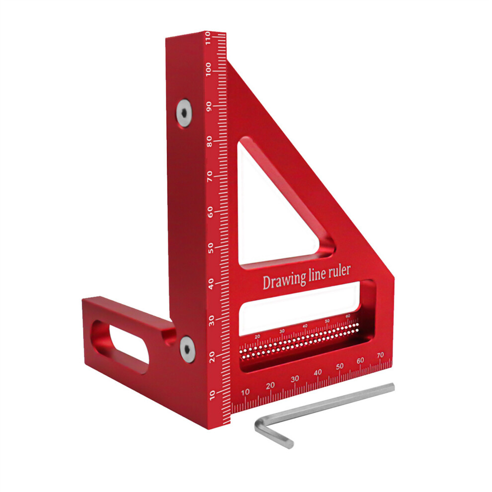 Lightweight Multi-Angle Measuring Ruler 45 90 Degree-Red 7754000081295