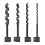 Blackened Steel Auger Bit Survival Drill Bit Extra Long-10mm 2
