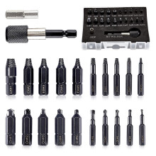 22Piece Damaged Screw Extractor Set Extension Bit Holder Socket