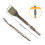 1PC Chisel Bits Square Handle Shank CarbonSteel Point-Type F 3