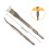 1PC Chisel Bits Square Handle Shank CarbonSteel Point-Type F 6