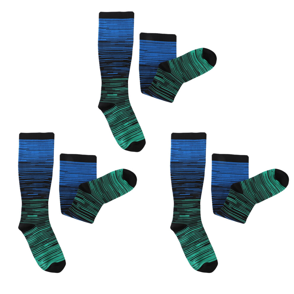 Plus Size Wide Calf Compression Socks XXXL Nylon Knee High Support Stockings
