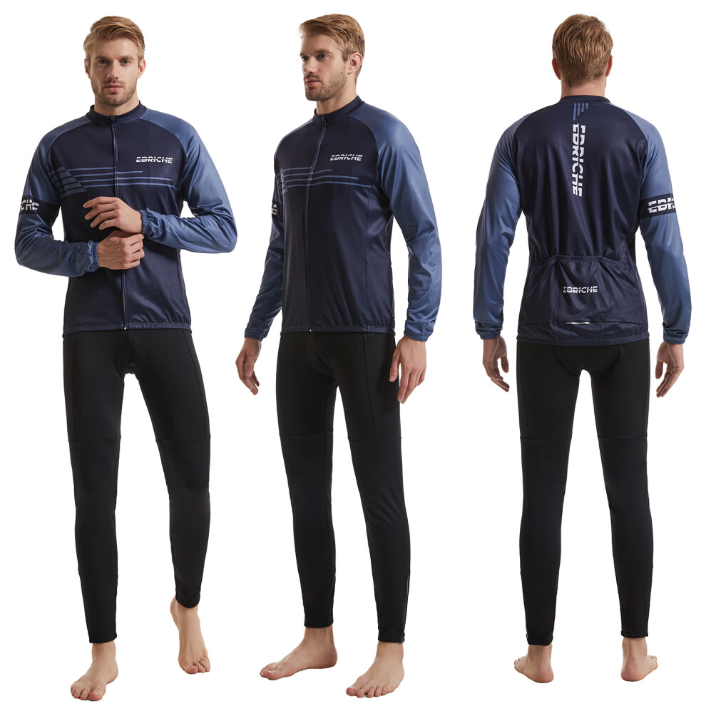 Cycling Kit with Windproof Jacket Fleece Lining and Back Pockets-image-OPC-PKCZBZ9-NEW