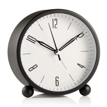 Silent Alarm Clock,Alarm Clock Without Ticking,Round Luminous Metal Alarm Clock,Alarm Clock Vintage