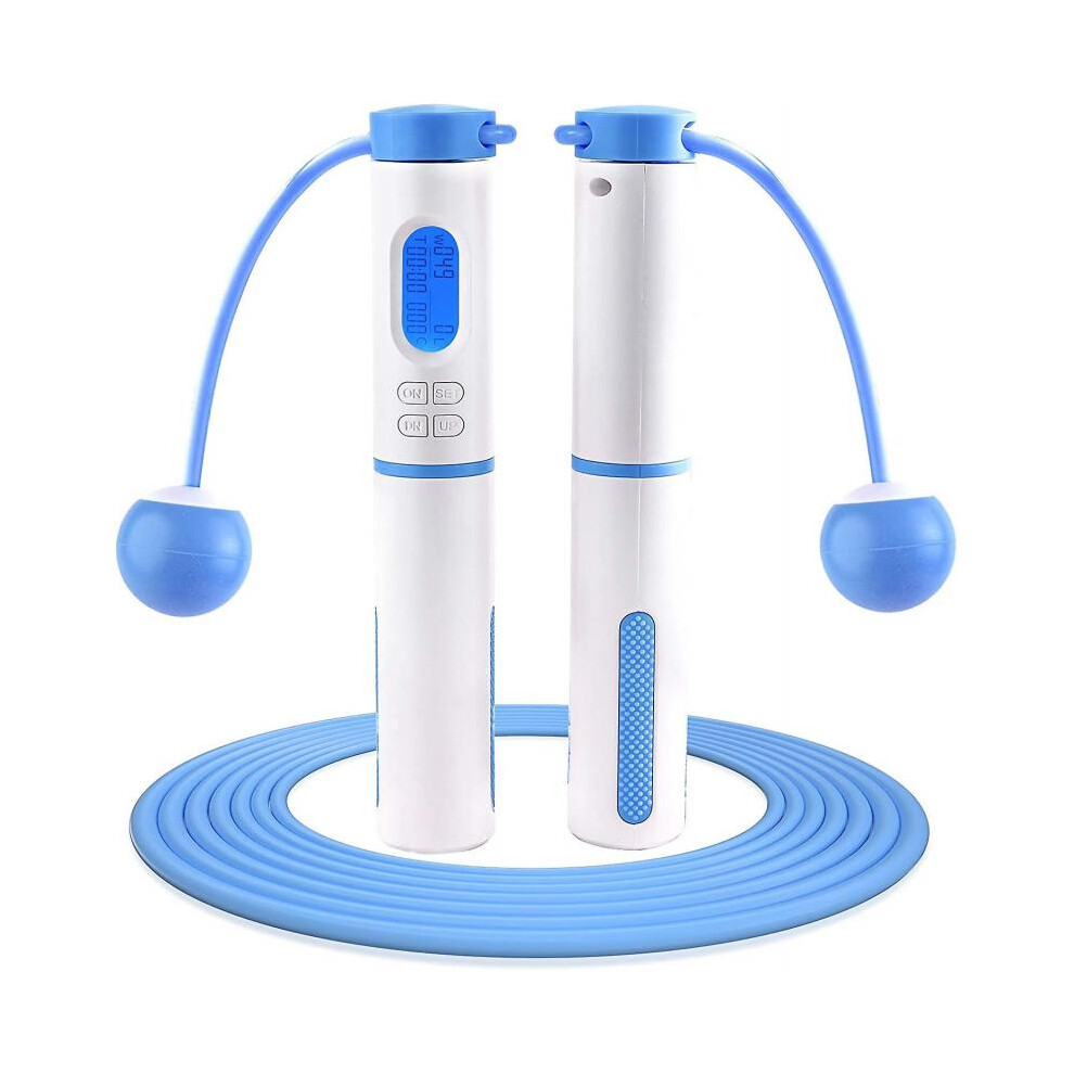 Jump Rope, Skipping Rope with Calorie Counter, Adjustable Digital Jump Rope with Calorie Counter for Fitness, Crossfit, Exercise, Workout, Boxing, Gym
