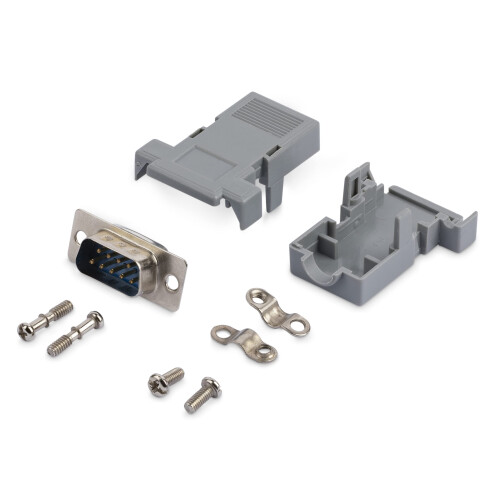 StarTech.com Conector D-SUB DB9 Macho Soldado com Backshell Plástico (C9PSM)