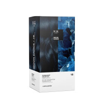 IGK Permanentes Haarfärbeset | 1B Moon Dance – Dunkelstes Blau Schwarz | 100 % graue Farbabdeckung + Stärkung + Glanz | Ammoniakfrei