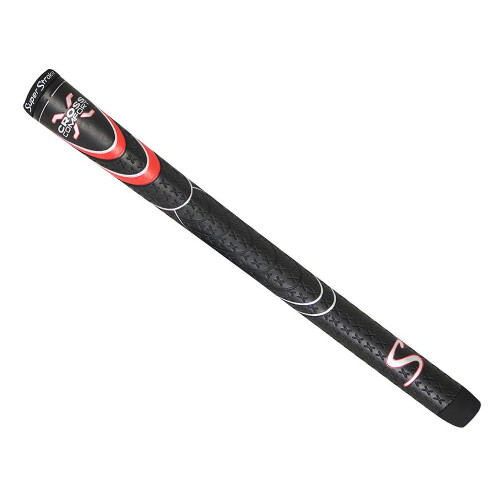 SuperStroke SuperStroke Cross Comfort Grip Γκολφ, Μαύρο/Κόκκινο (Μικρό) | Μαλακό & Ανθεκτικό | Επιφάνεια X-Style