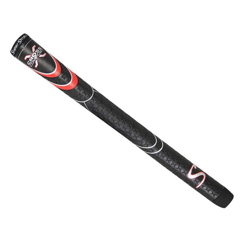 SuperStroke SuperStroke Cross Comfort Grip Γκολφ, Μαύρο/Κόκκινο (Κανονικό) | Μαλακό & Τραχύ Πολυουρεθάνη