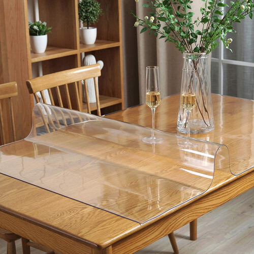 Tabel Protector Transparent Plastic Clear Table Placa de Vinil Plastic Plastic Plastic Alergant Mobilier bucatarie Suprafa?a Protector Protector 1