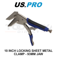 US PRO Tools 10 Inch Locking Sheet Metal Clamp - 93MM Jaw 5935