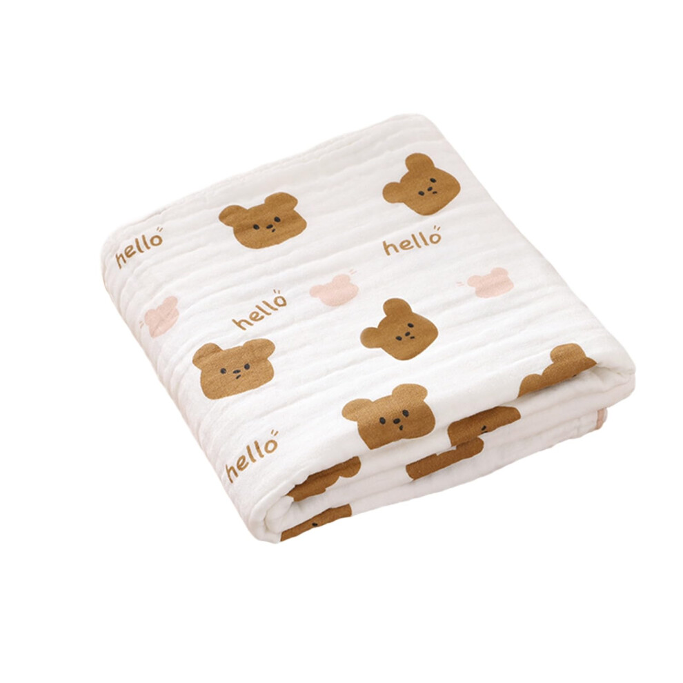 Newborns Blanket 4 Layer Cotton Baby Bath Towel Gentle For Delicate Skin Multipurpose Infant Bath Towel Bear Design
