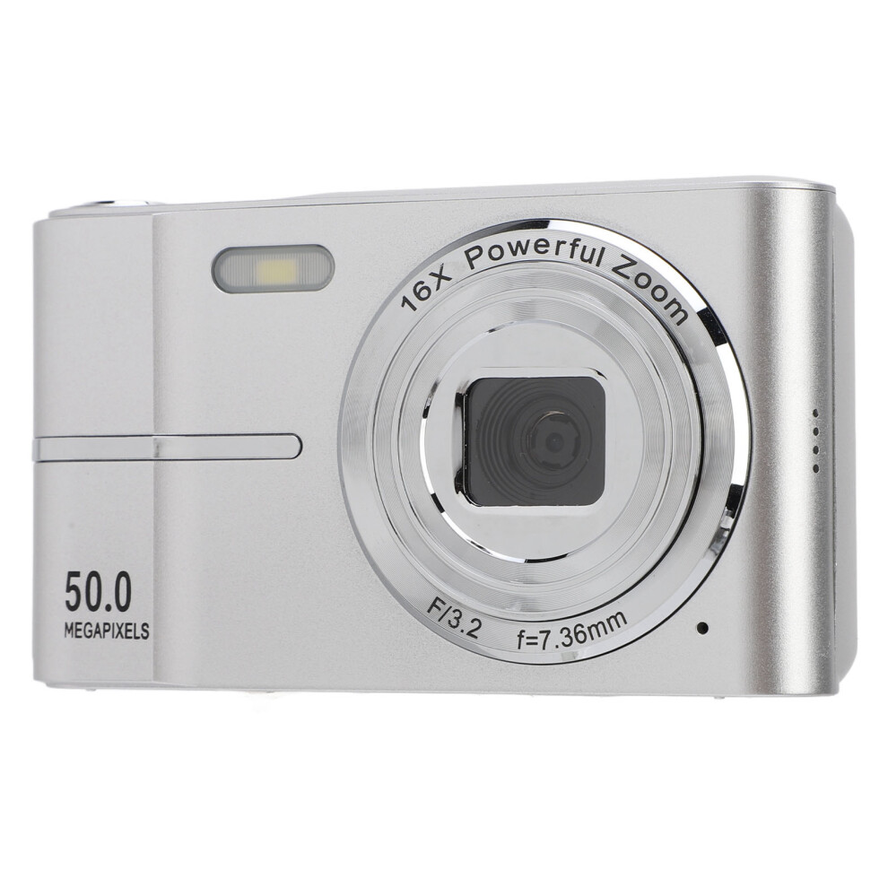 Lightweight Digital Video Camera Fhd 1080P 50Mp Autofocus 16X Zoom Silver 4961347371856