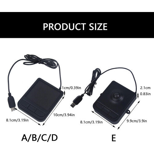 Ergonomic Industrial Wire USB Touchpad with Trackball and Multi-Touch Features for Enhanced User Interaction and Compatibility 1