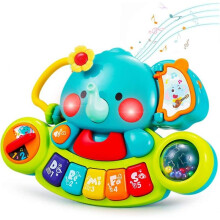 Baby piano toys 6 to 12 months old, elephant music luminous keyboard toys, suitable for  infant lear