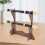 Desktop Flute Stand Holder - Double Layer Storage, Brown, 28x24.5cm 3
