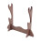Desktop Flute Stand Holder - Double Layer Storage, Brown, 28x24.5cm 11
