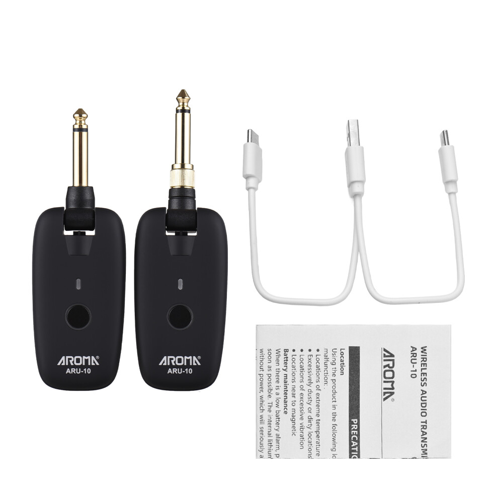 AROMA Wireless Guitar System UHF Rechargeable 950mAh 20-30m Range-image-OPC-PKCZQMN-NEW