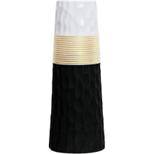 11 inch Black Platinum Finish Ceramic Vases Home Decor Vases and Table Centerpieces Vases
