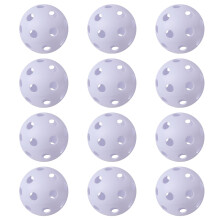 GSE Games & Sports Expert Confezione da 12 palline da baseball bianche da allenamento, palline da baseball in plastica, per allenamento, flusso d