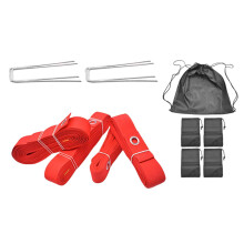 Beach Volleyball Lines Borderline Field Marker Kit with Drawstring Bag for Grass Activities, Red Color, Durable Design