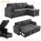 3-in-1 Convertible Sofa Bed with Internal Storage Chaise 14