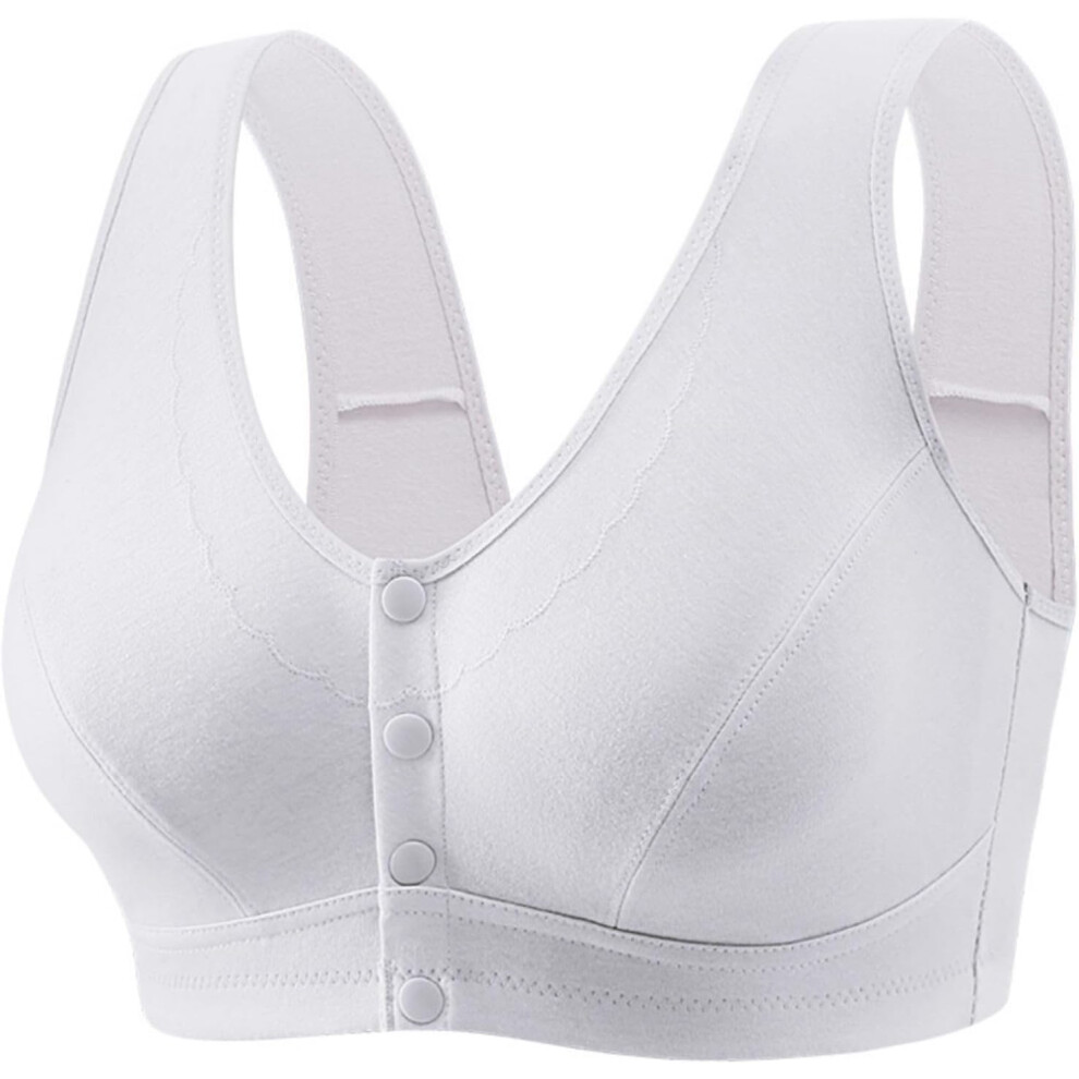 (4XL, 005* White) Sports Bras Women's Bras Front Closure Bras Push Up Bra No Underwire Plus Size Bracieres Breathable Comfy Soft Bras Everyday Bra Und-image-OPC-PKCZVRP-NEW