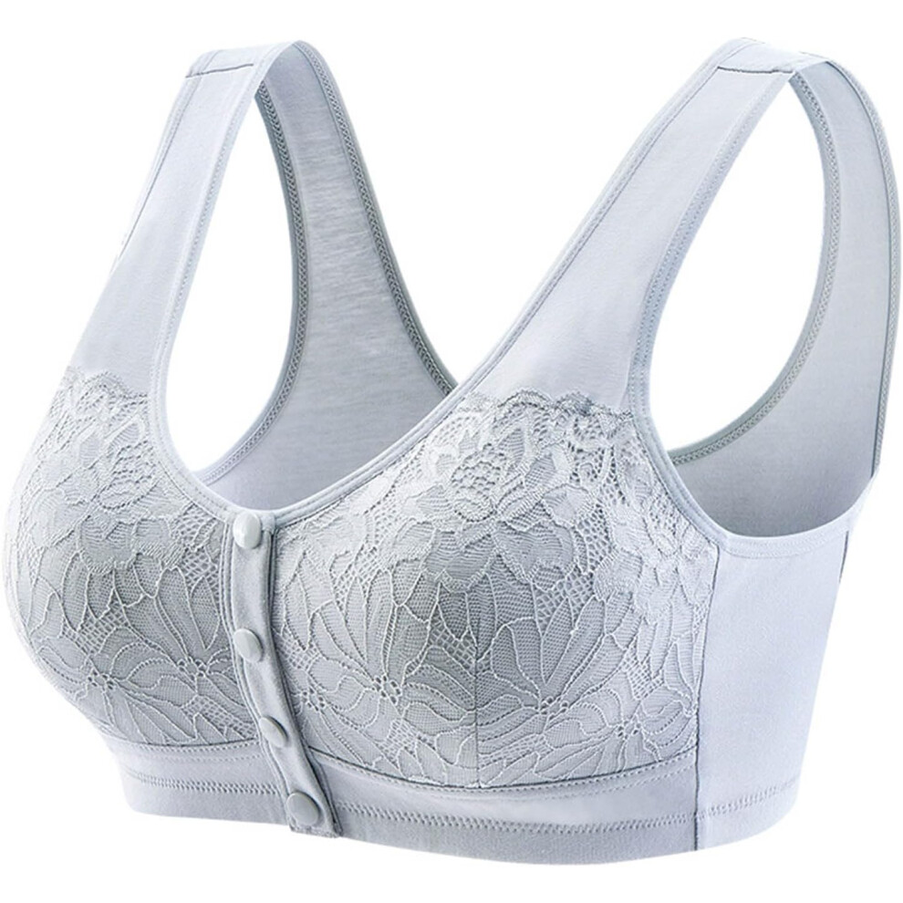 (M, 003* Silver) Sports Bras Women's Bras Front Closure Bras Push Up Bra No Underwire Plus Size Bracieres Breathable Comfy Soft Bras Everyday Bra Unde-image-OPC-PKCZVXH-NEW