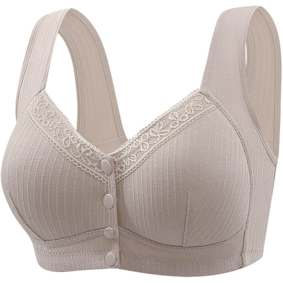 (M, 002* Gray) Sports Bras Women's Bras Front Closure Bras Push Up Bra No Underwire Plus Size Bracieres Breathable Comfy Soft Bras Everyday Bra Underw