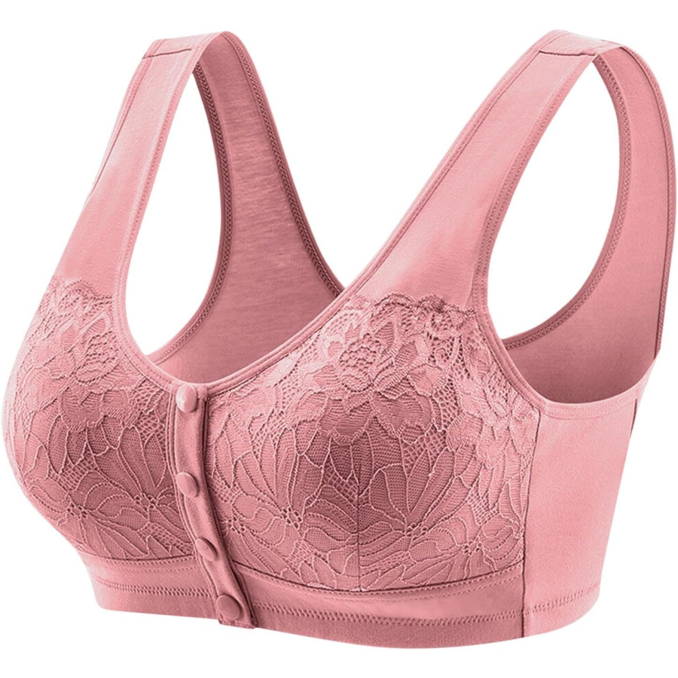 (M, 003* Pink) Sports Bras Women's Bras Front Closure Bras Push Up Bra No Underwire Plus Size Bracieres Breathable Comfy Soft Bras Everyday Bra Underw