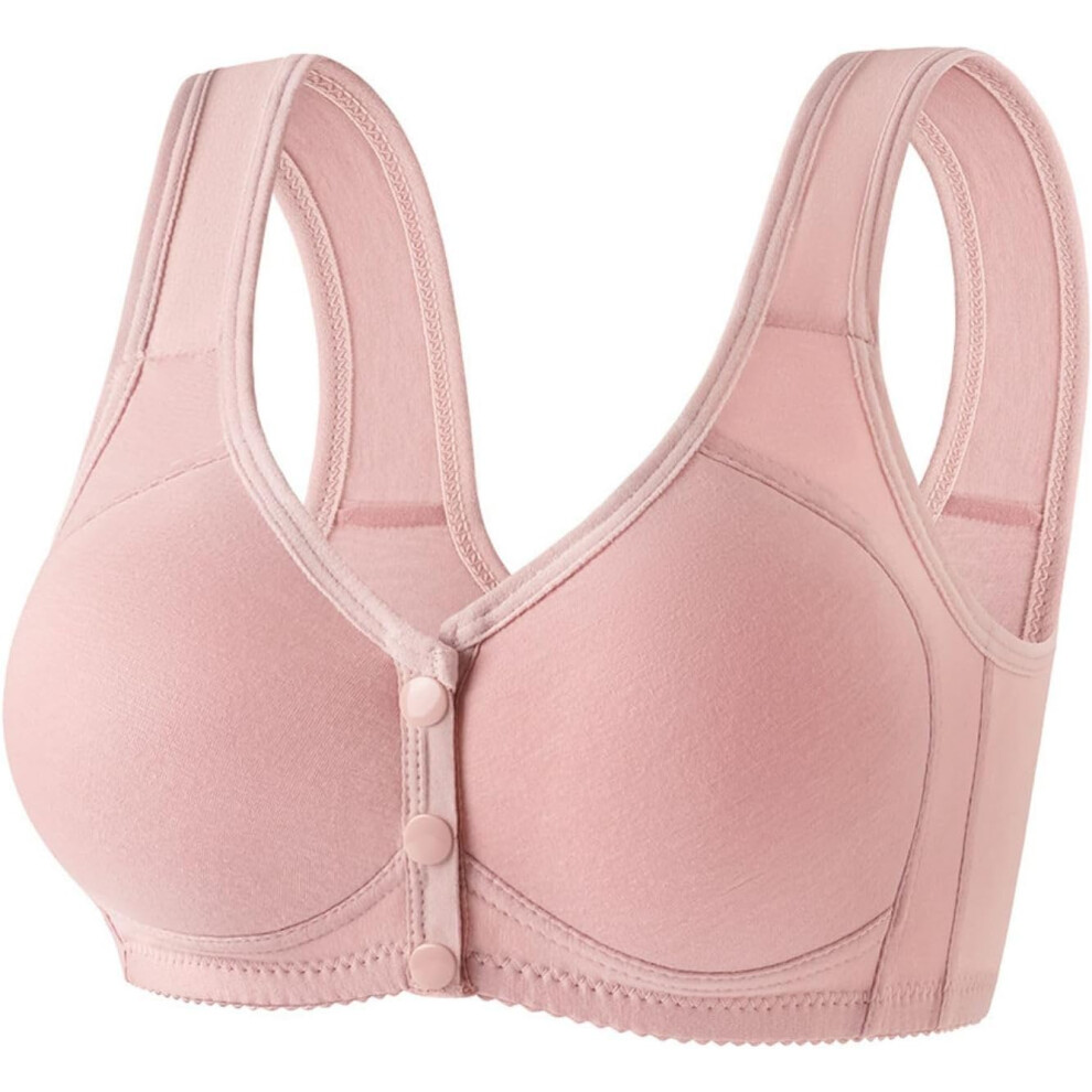 (S, 006* ) Sports Bras Women's Bras Front Closure Bras Push Up Bra No Underwire Plus Size Bracieres Breathable Comfy Soft Bras Everyday Bra Underw Pink