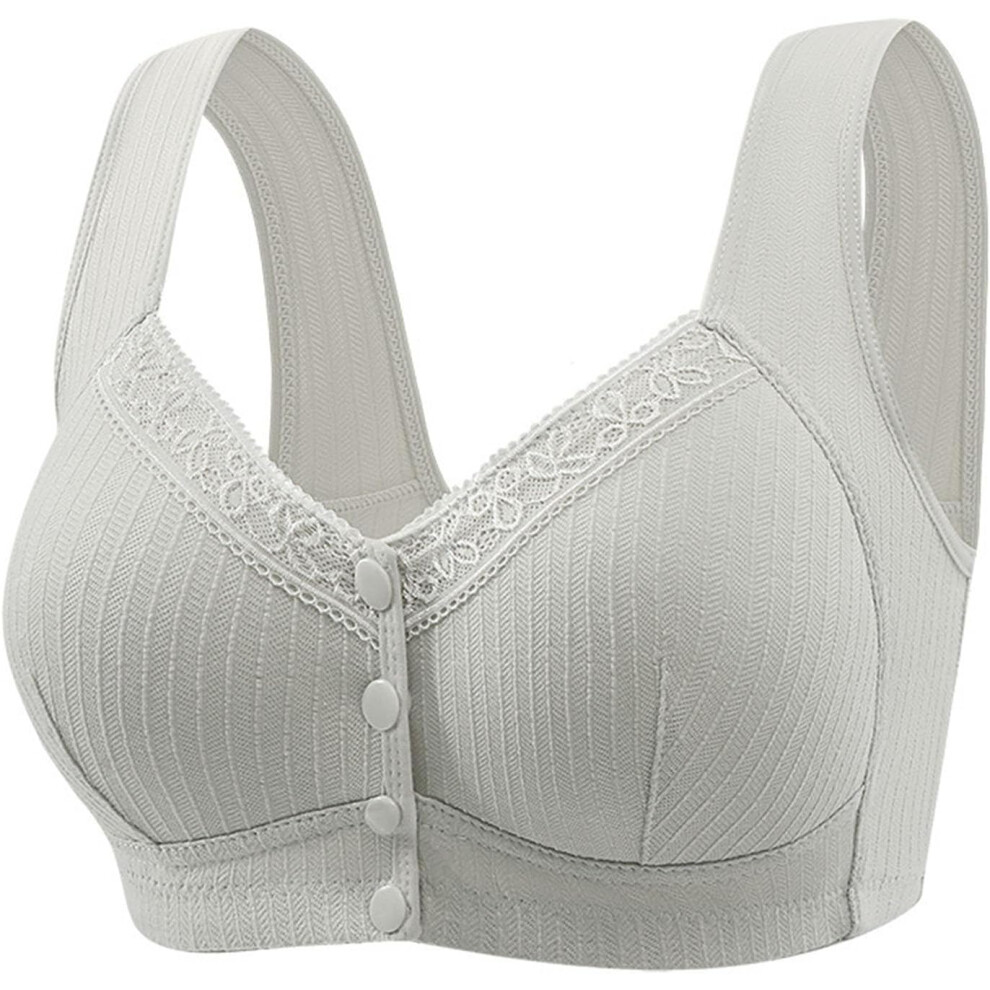 (XL, 002* Silver) Sports Bras Women's Bras Front Closure Bras Push Up Bra No Underwire Plus Size Bracieres Breathable Comfy Soft Bras Everyday Bra Und-image-OPC-PKCZVZW-NEW