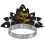Black and Gold New Year Shimmer Tiara - 1 Pc 2