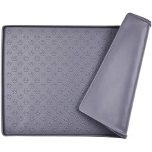 Dog Food Mat, Silicone Dog Cat Bowl Mat, Non Slip Pet Feeding Mat Waterproof Dog Placemat for Small Animals