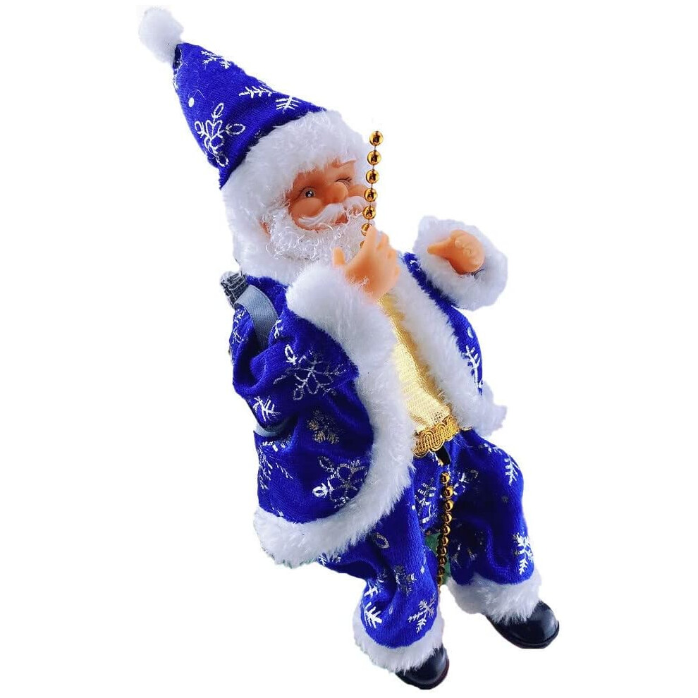 Christmas Decorations Christmas Ornaments Xmas Gifts Christmas Music Old Man Doll, Ladder Climbing Santa Claus Climbing Beads Santa Claus, Battery