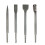 4PCS SDS Shank Point Flat Wide Flat Electric Hammer-suit 3 1