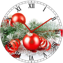 Christmas Holiday Decorations Sale Christmas Decoration Christmas Red Acrylic Wall Clock Wall Decoration Clock Home Party Gift Wedding Christmas Tree