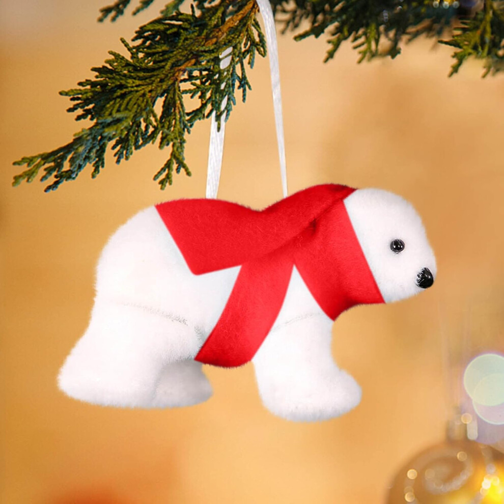 (D) White Bear Pendant Christmas Tree Ornaments - Christmas Decorations & Home Ornaments for Holiday Party Decor-image-OPC-PKD2CC8-NEW