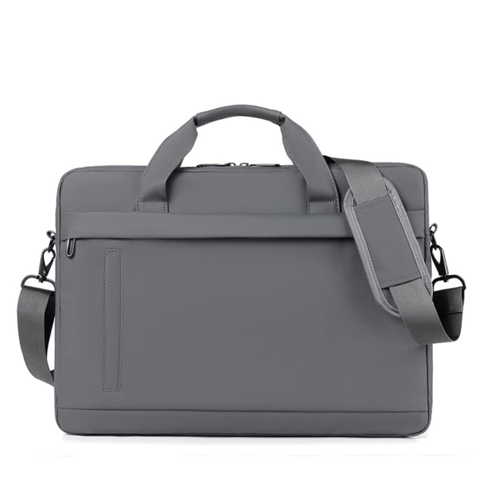 Laptop Shoulder Bag 15.6 Inch With Tablet Sleeve For Business, Lightweight Computer Notebook Case Gray 9016109702838